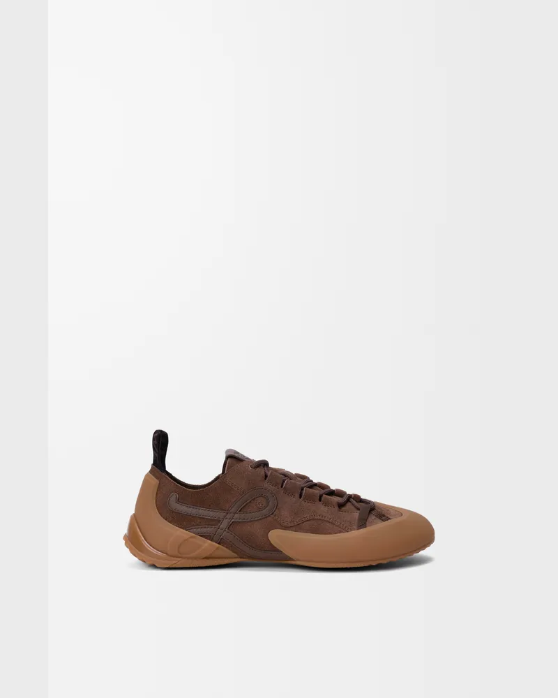 Loewe Grip Sneaker In Suede Leather skin Size Mujer Biscuit