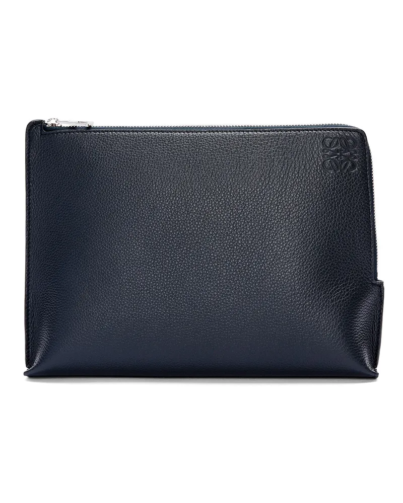 Loewe Luxury L Zip Pouch in soft grained calfskin Deep