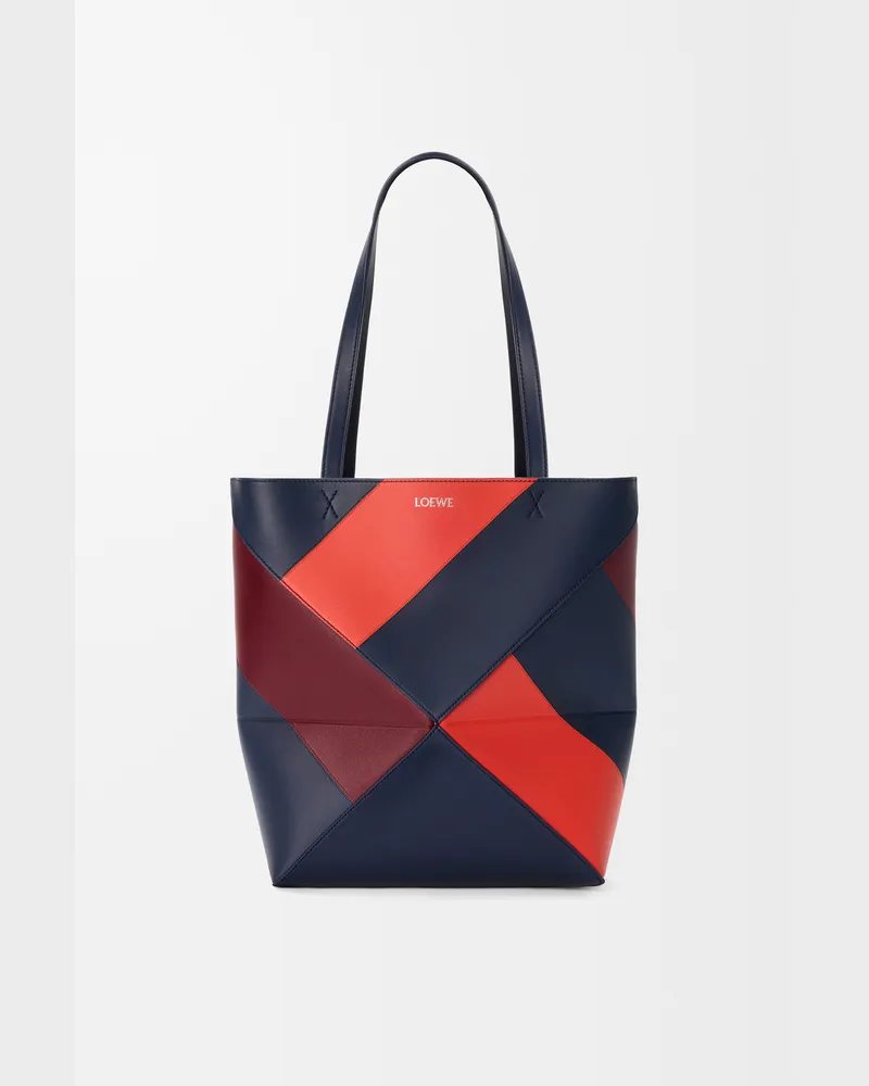 Loewe Medium Puzzle Fold Tote In Leather skin Mujer Multicolor