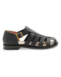 Loewe Luxury Campo sandal in waxed calfskin Black