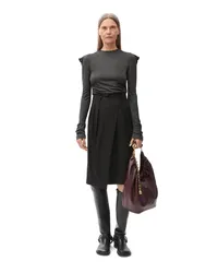 Loewe Luxury Wrap skirt in cotton and silk Black