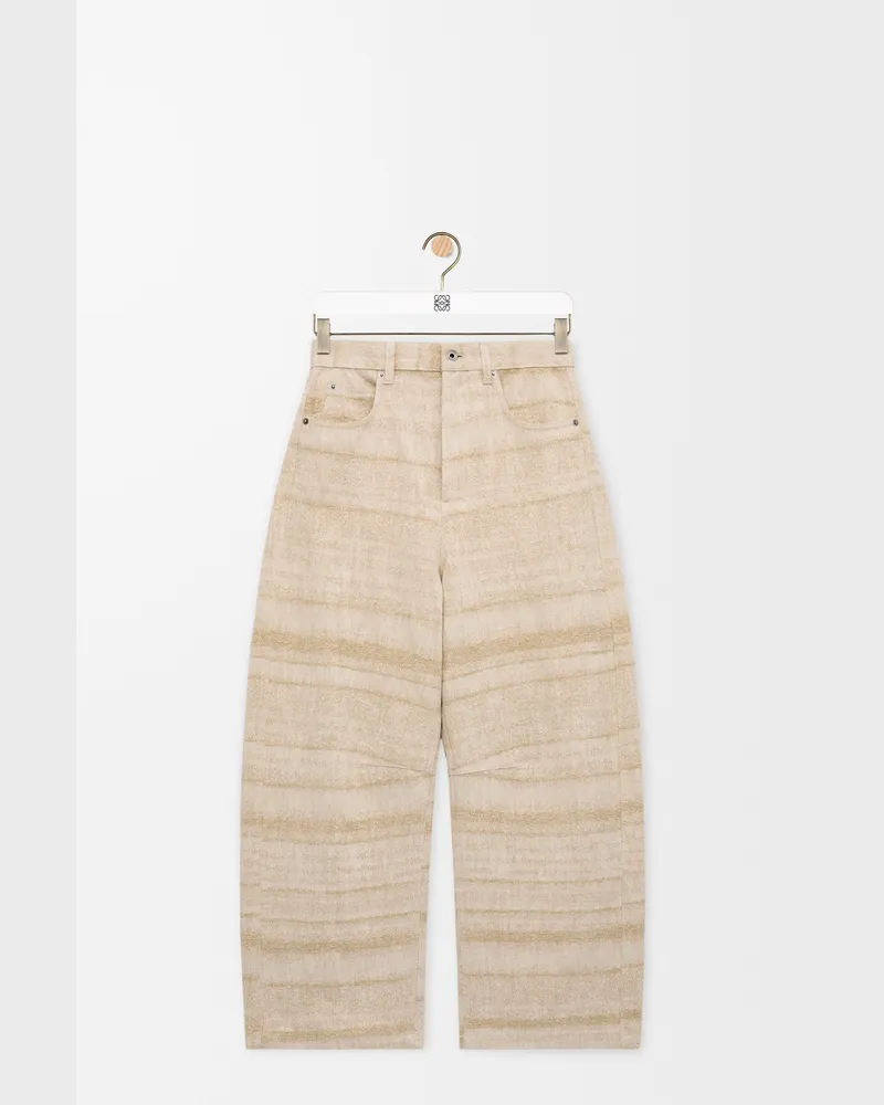 Loewe Barrel Jeans In Denim Size Mujer Sand