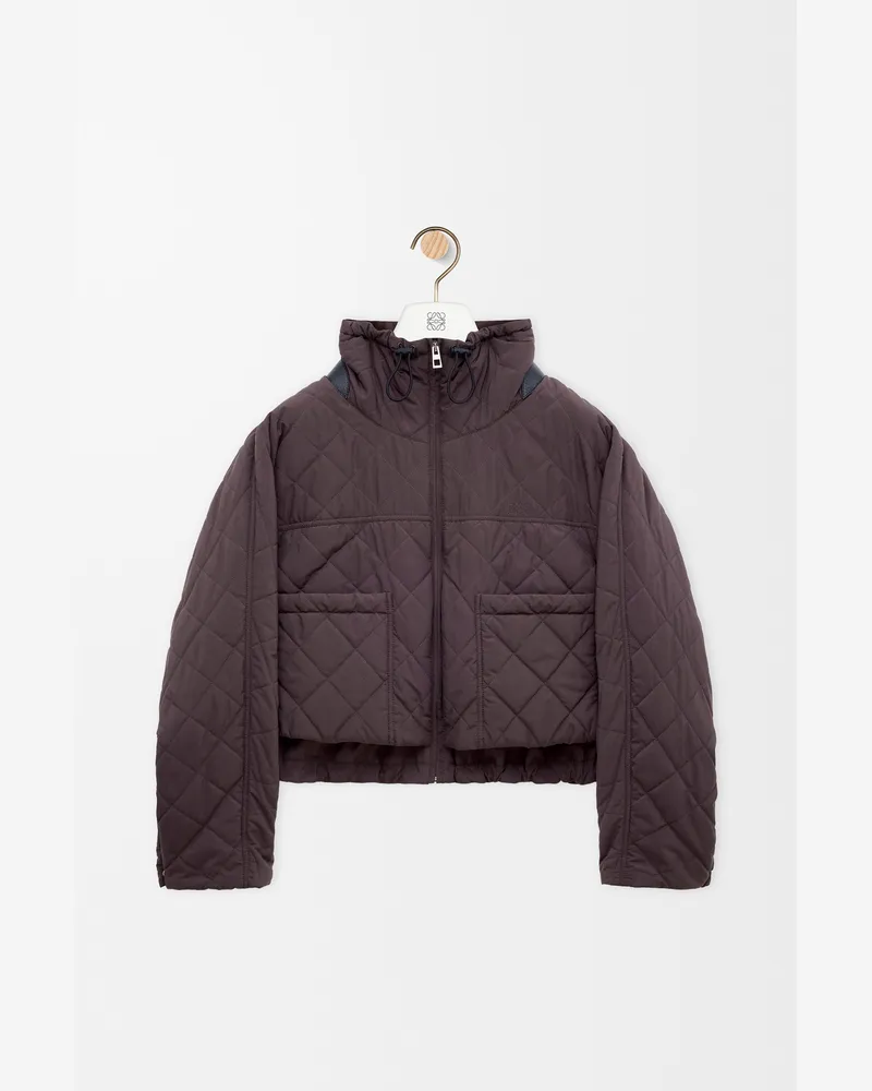 Loewe Padded Jacket In Technical Shell Size Mujer Brown