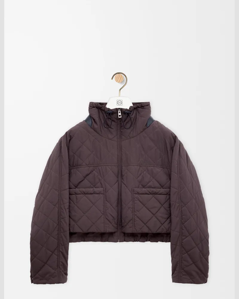 Loewe Padded Jacket In Technical Shell Size Mujer Brown