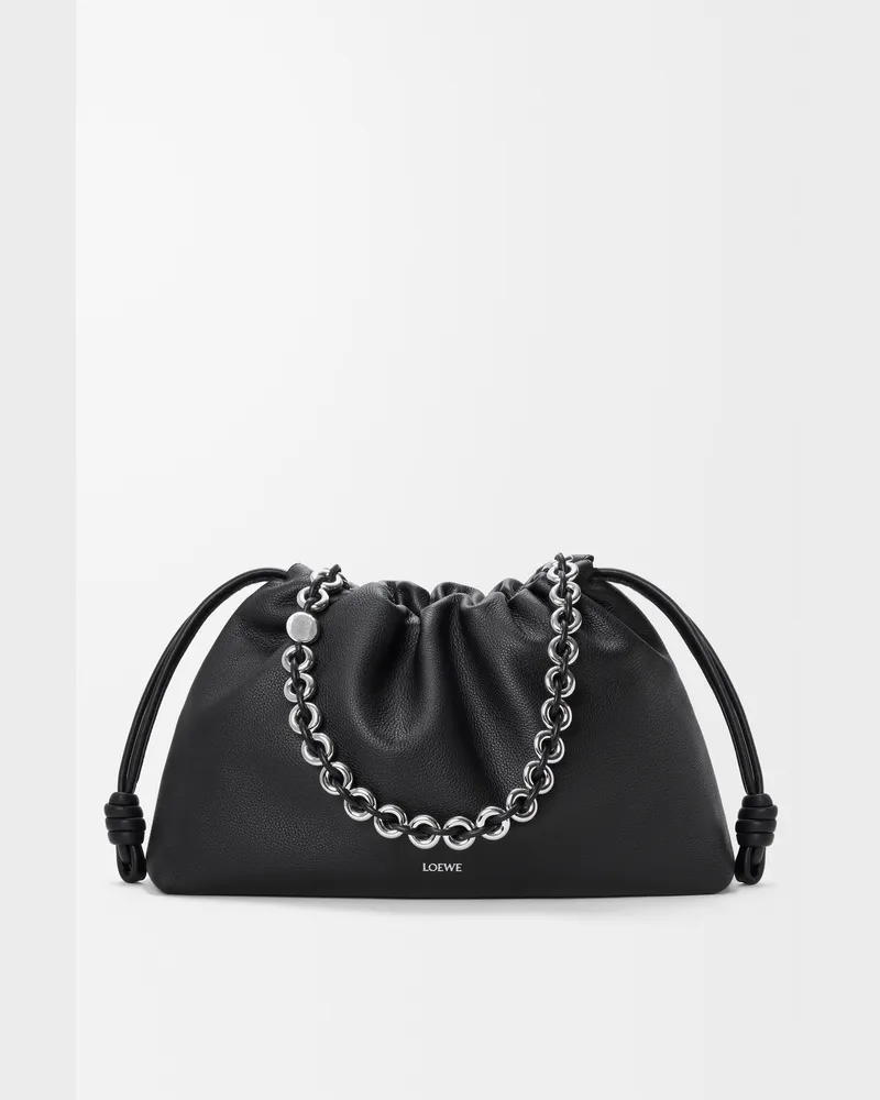 Loewe Large Flamenco Purse In Fine Grained Leather skin Mujer Black