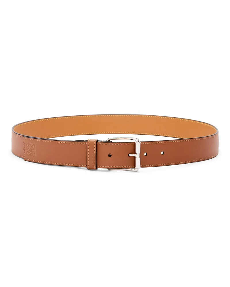 Loewe Luxury Roller buckle belt in smooth calfskin Tan