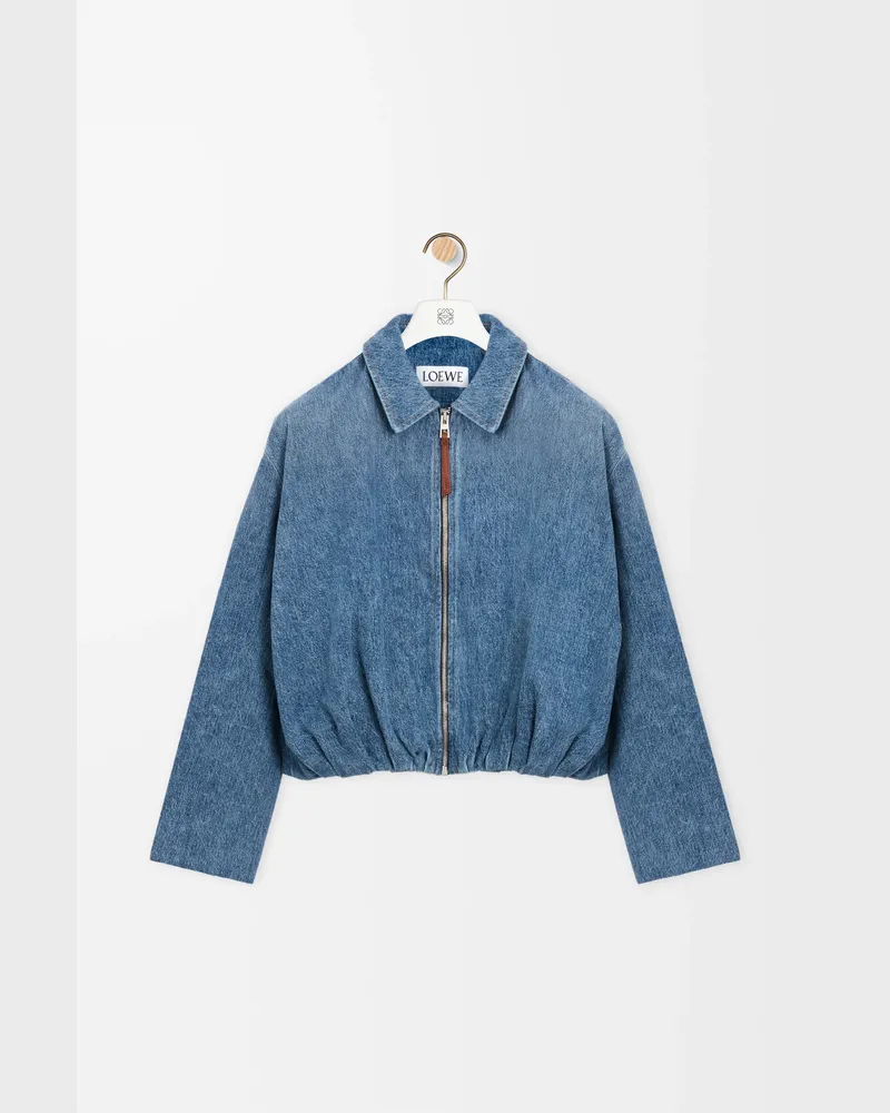 Loewe Draped Jacket In Denim Size Mujer Indigo