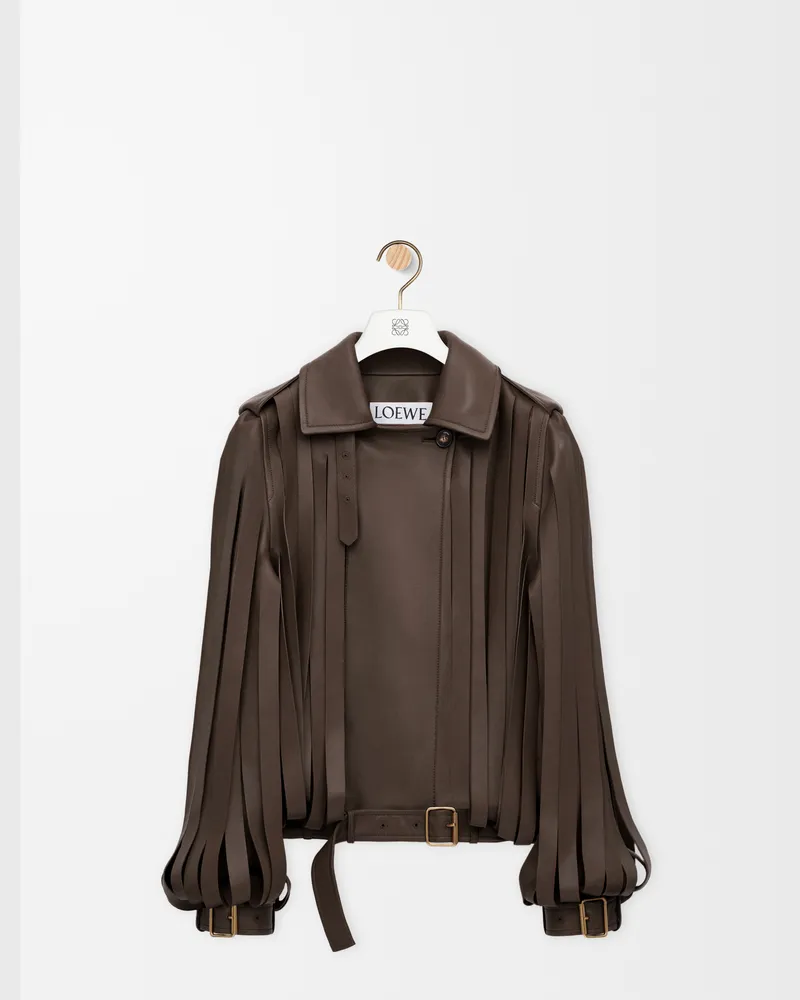 Loewe Jacket In Nappa Lambskin Size Mujer Brown