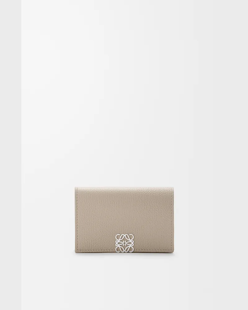 Loewe Anagram Business Cardholder In Pebble Grained Leather skin Mujer Clay
