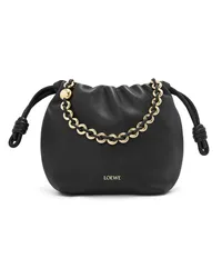 Loewe Luxury Mini Flamenco Purse bag in mellow nappa lambskin Black