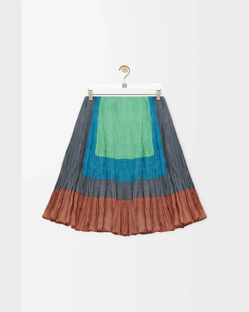 Loewe Skirt In Silk Blend Size Mujer Caramel