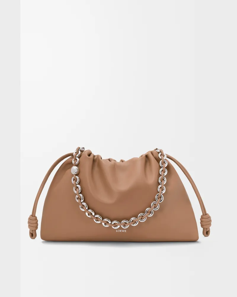 Loewe Large Flamenco Purse In Mellow Nappa Lambskin Mujer Mocha