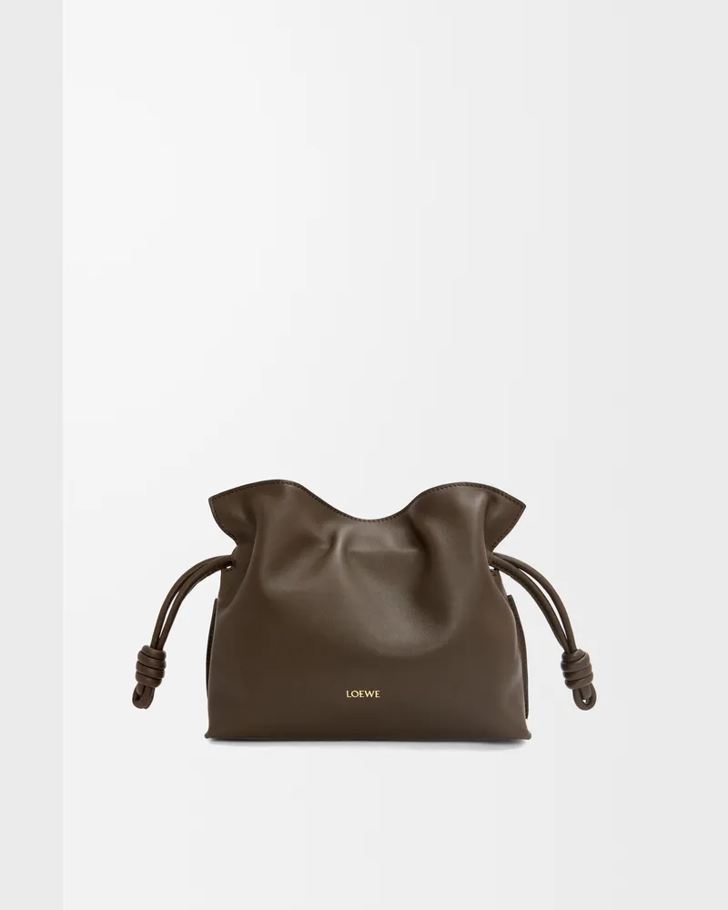 Loewe Mini Flamenco Clutch In Nappa Leather skin Mujer Chocolate