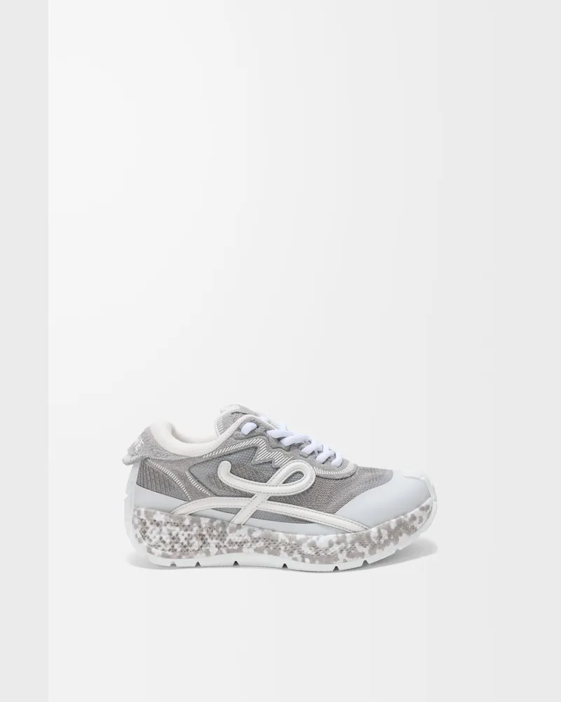 Loewe Pogo Sneaker In Technical Knit And Suede Size Mujer Light