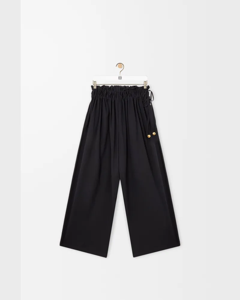 Loewe Trousers In Lyocell Size Mujer Black