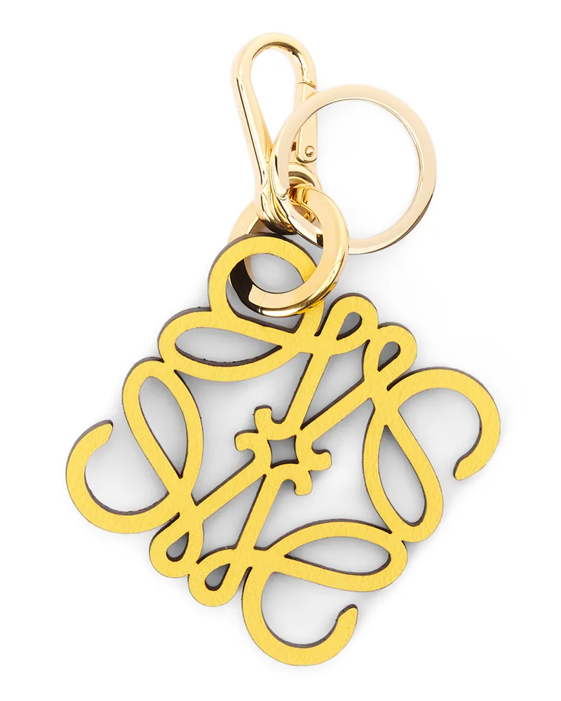 Loewe Luxury Anagram charm in calfskin Yellow