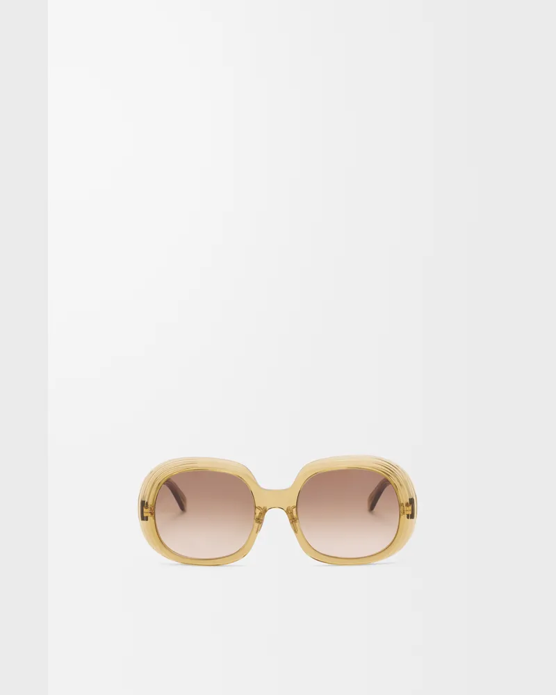 Loewe Mini Anagram Steps Square Sunglasses Mujer Transparent