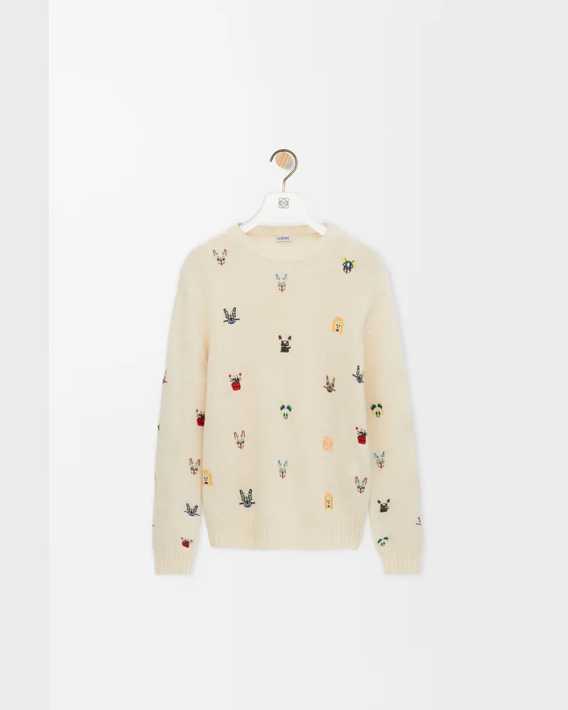 Loewe Sweater In Wool Size Mujer White