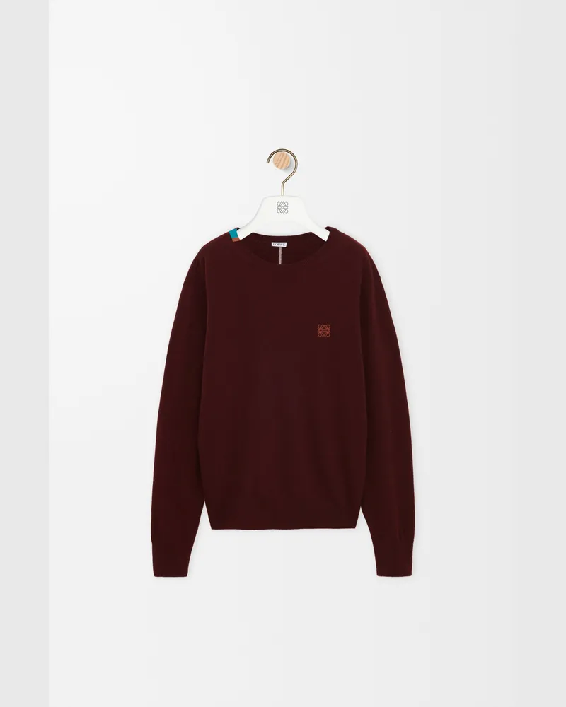 Loewe Sweater In Wool Size Hombre Burgundy