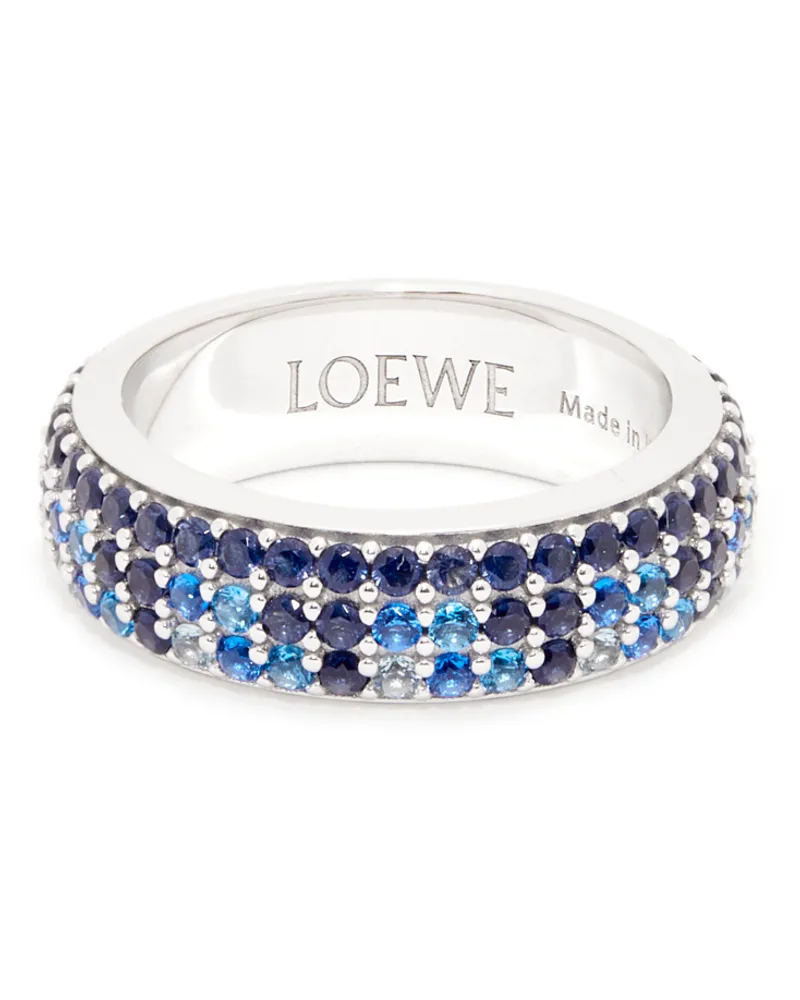 Loewe Luxury Thin Pavé ring in sterling silver and crystals Silver