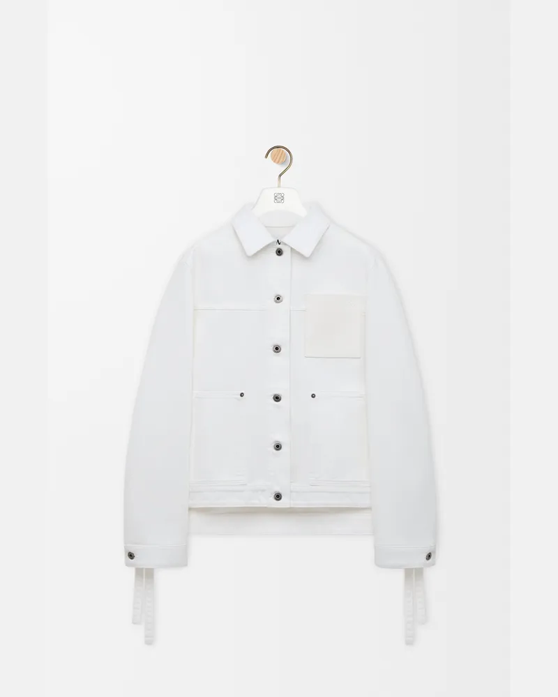 Loewe Workwear Jacket In Denim Size Mujer White