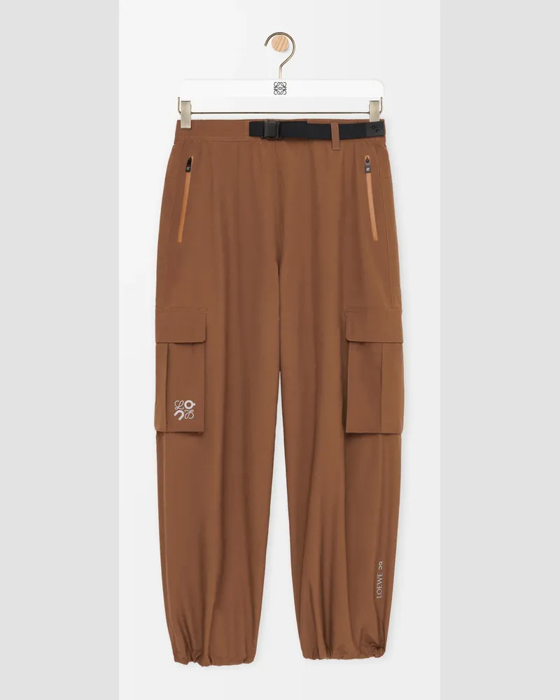 Loewe Cargo Trousers In Technical Shell Size Hombre Toffee