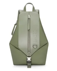 Loewe Luxury Small Convertible backpack in nylon and calfskin Khaki