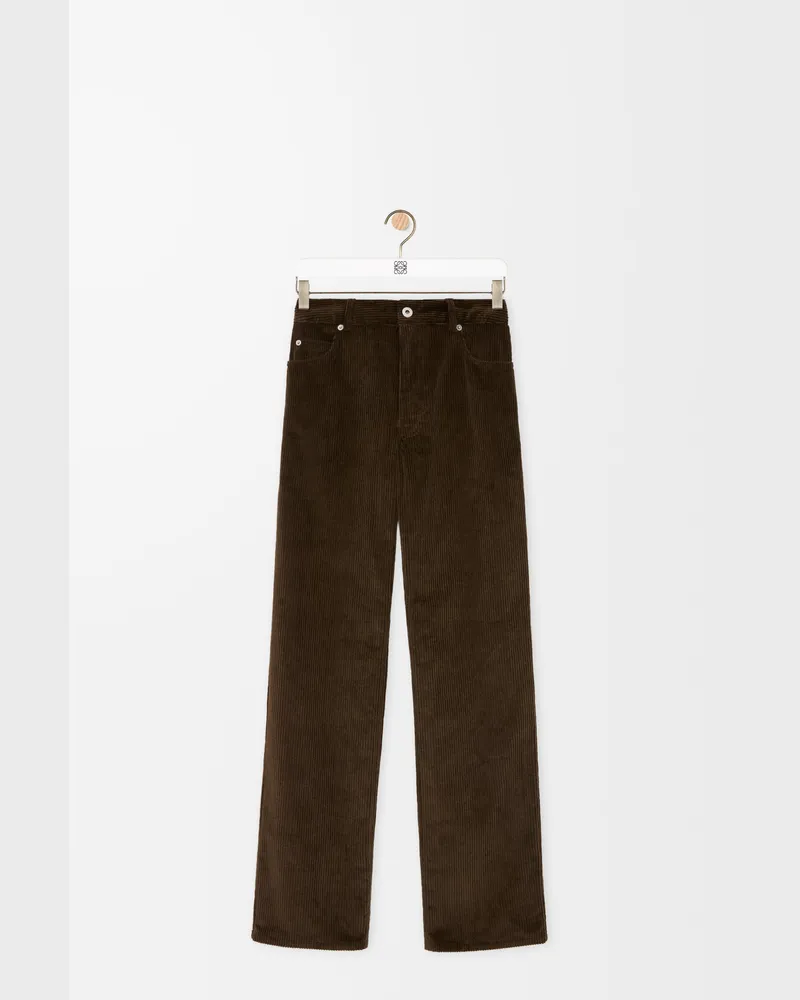 Loewe Trousers In Cotton Corduroy Size Mujer Brown
