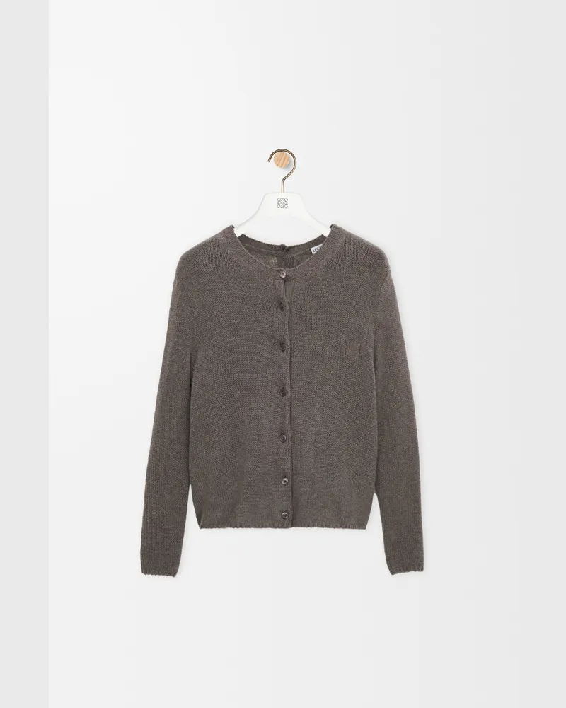Loewe Cardigan In Cashmere Size Mujer Taupe