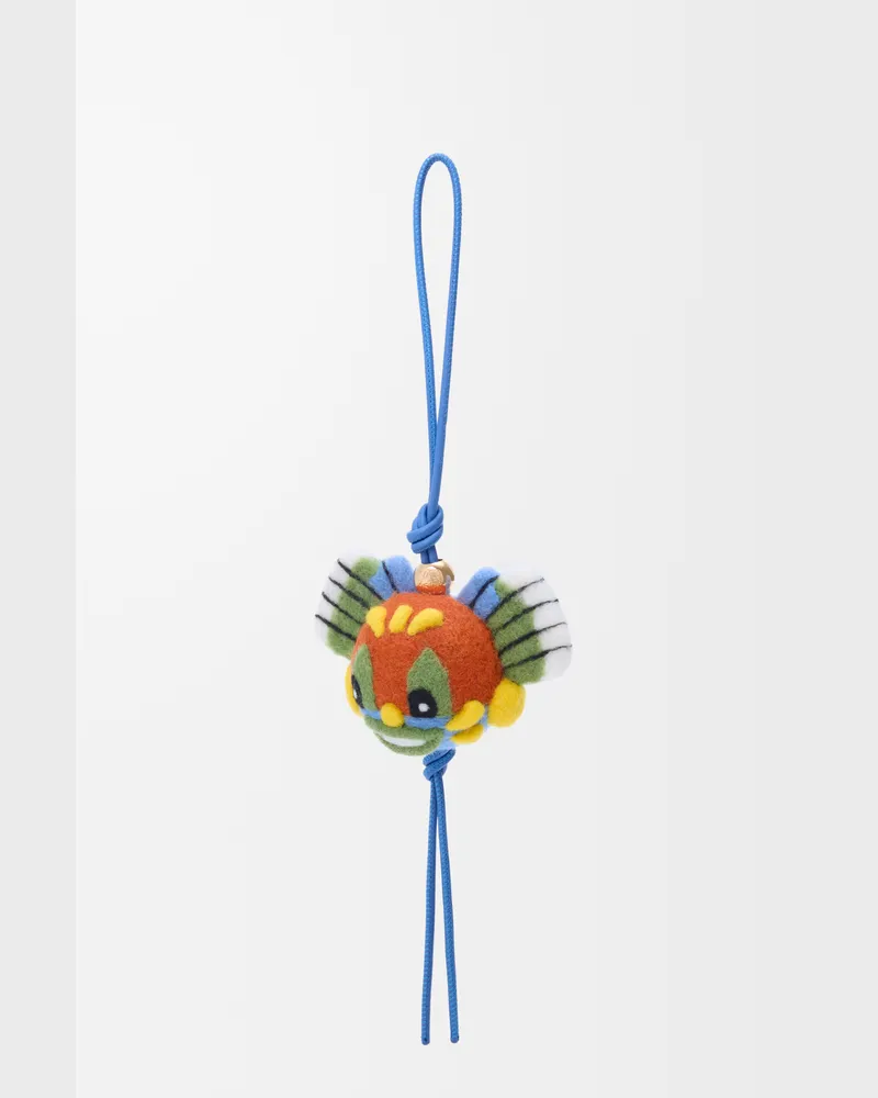 Loewe Knight Cat Charm In Felt Mujer Red