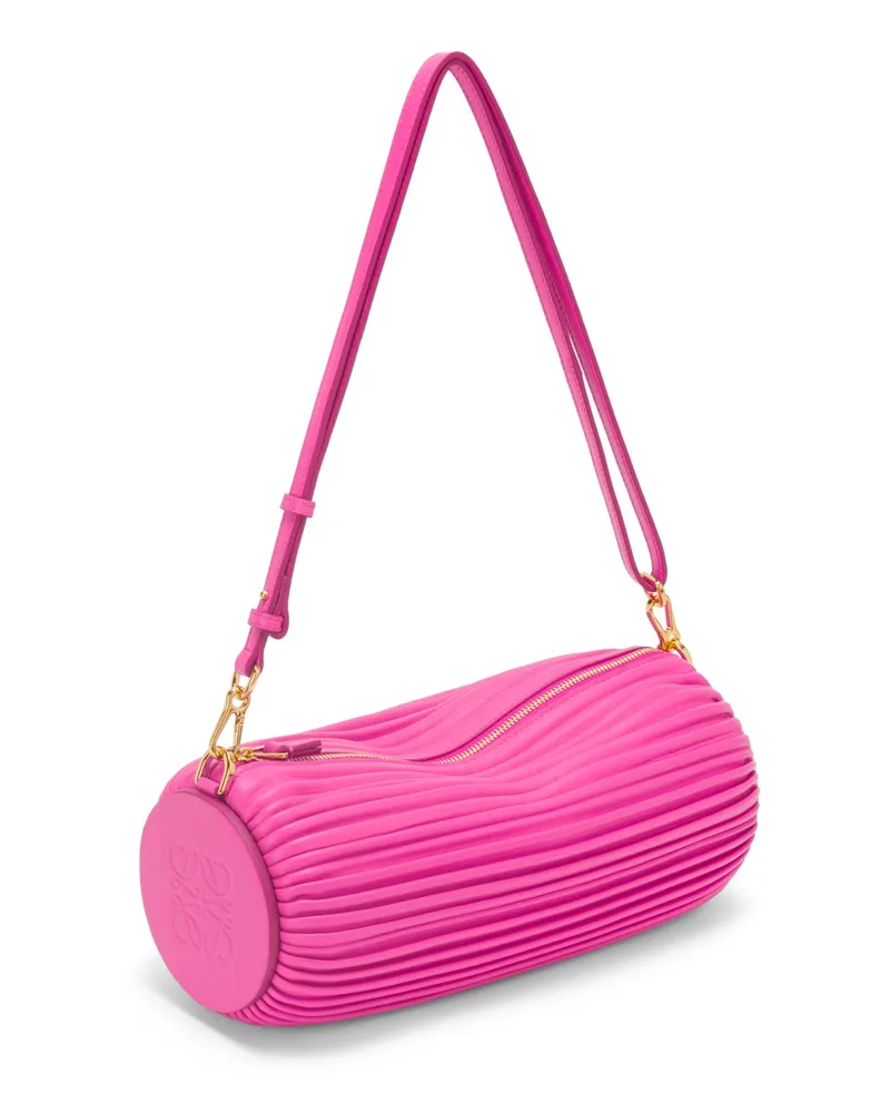 Loewe Luxury Bracelet Pouch in pleated nappa Fuchsia