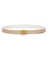 Loewe Luxury Reversible Anagram Ellipse belt in smooth calfskin Paper