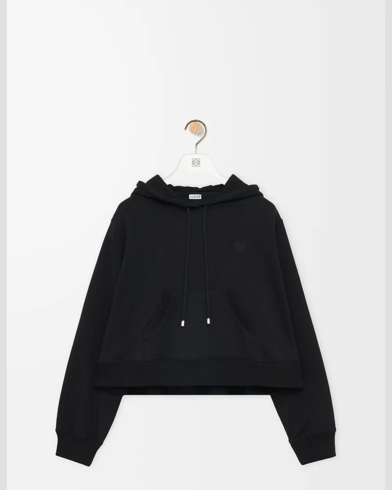 Loewe Trapeze Hoodie In Cotton Blend Size Mujer Black