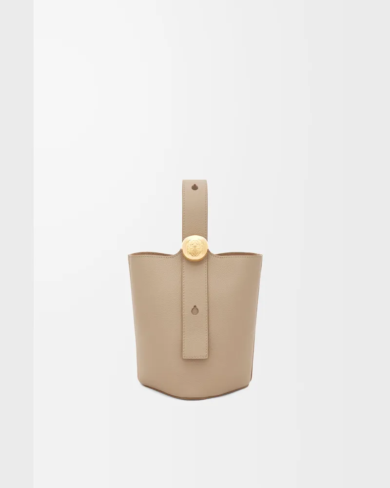 Loewe Mini Pebble Bucket Bag In Soft Grained Leather skin Mujer Sand