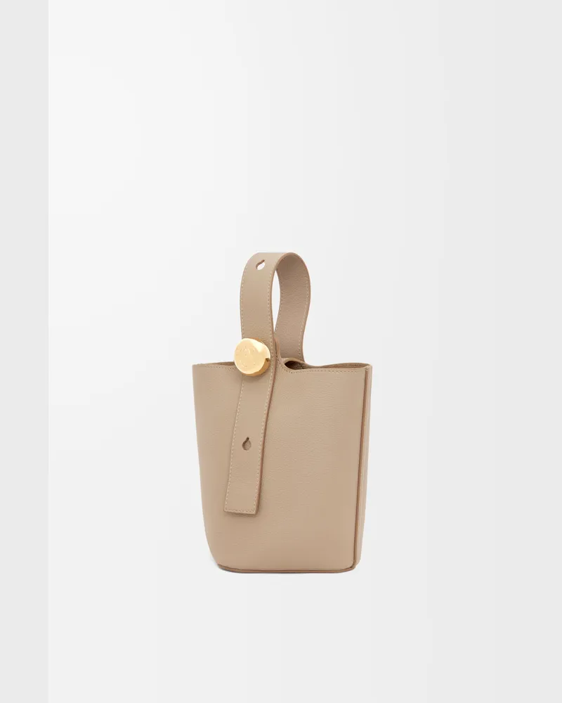 Loewe Mini Pebble Bucket Bag In Soft Grained Leather skin Mujer Sand