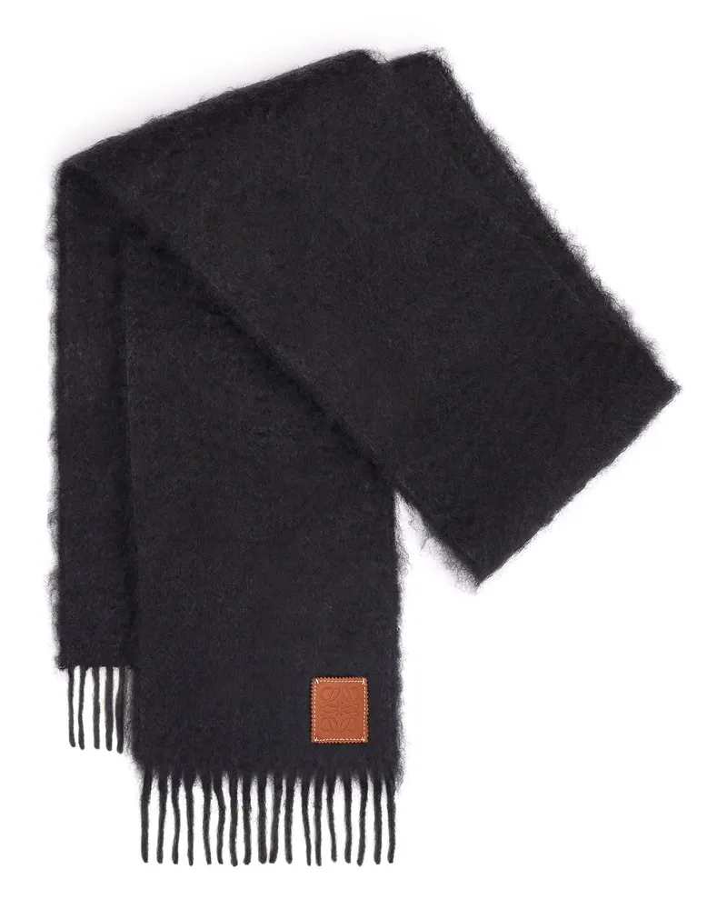 Loewe Luxury Scarf in mohair and wool Black