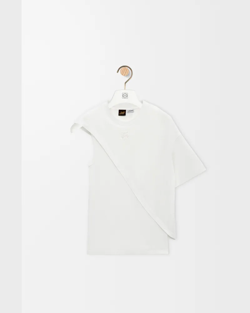 Loewe Draped Top In Lyocell Size Mujer Off-white