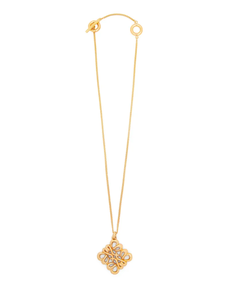 Loewe Luxury Small pendant necklace in sterling silver Gold