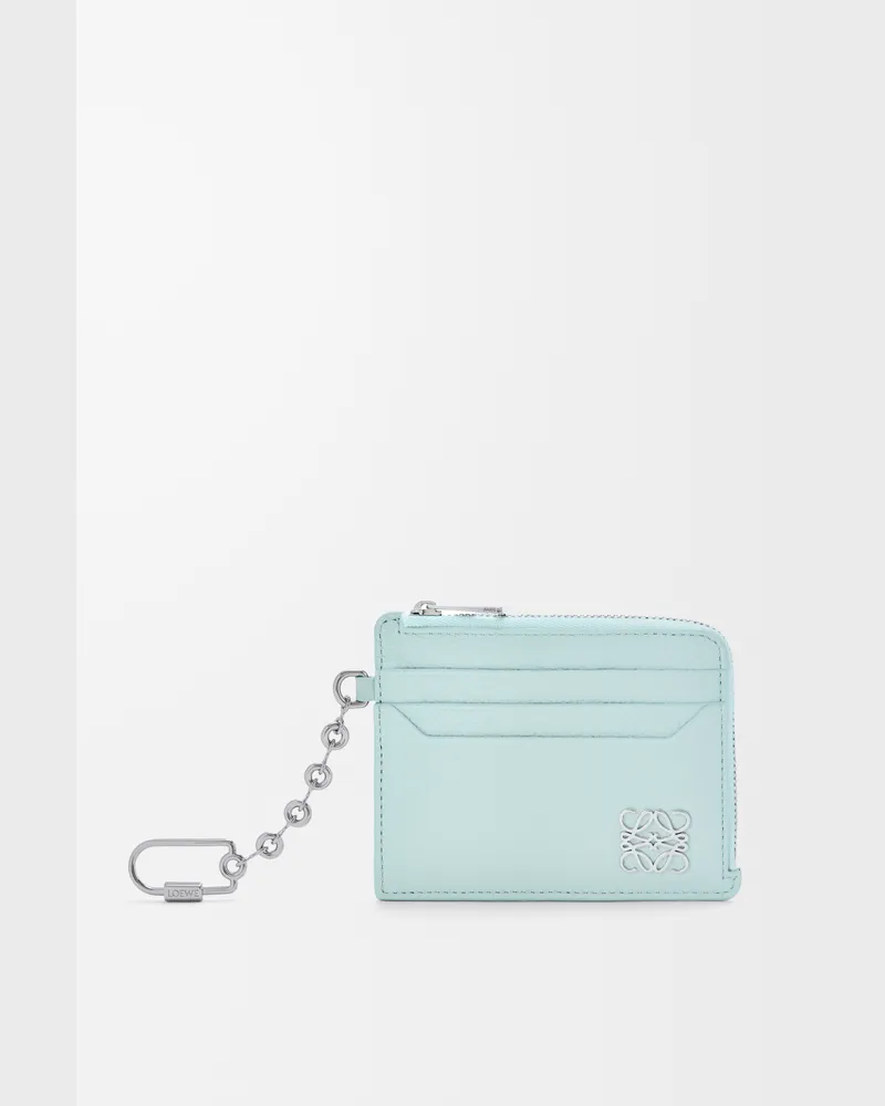 Loewe Anagram Square Coin Cardholder In Pebble Grained Leather skin Mujer Frozen