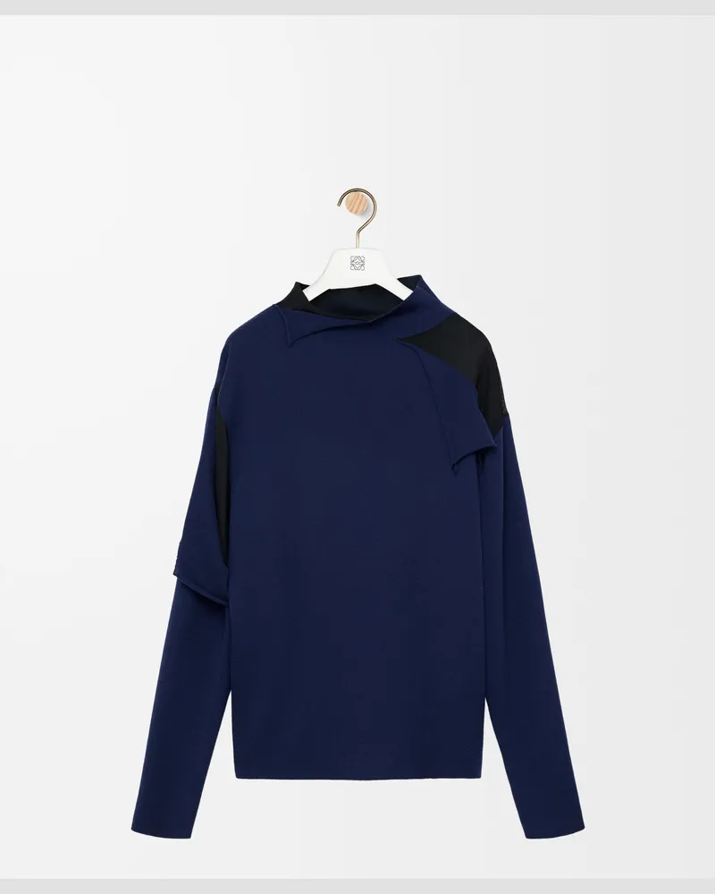 Loewe Sweater In Wool Size Mujer Navy