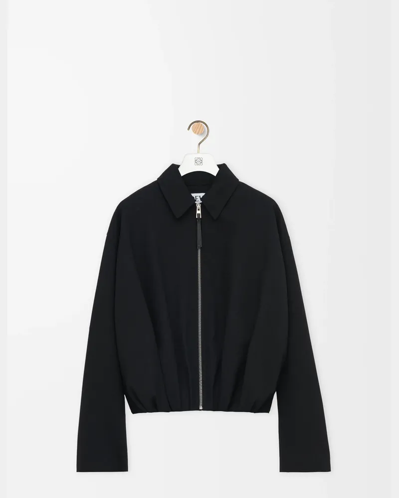 Loewe Draped Jacket In Wool Size Mujer Black
