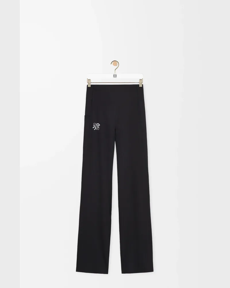 Loewe Soft Bootleg Pants In Technical Jersey Size Mujer Black