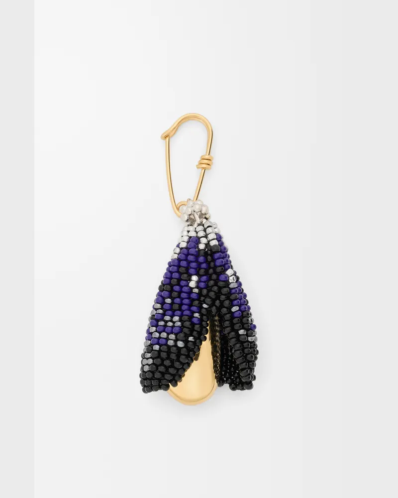 Loewe Shell Brooch In Sterling Silver And Beads Mujer Gold