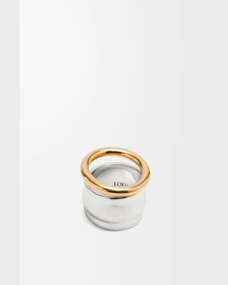 Loewe Nappa Knot Ring In Sterling Silver Size Mujer Silver