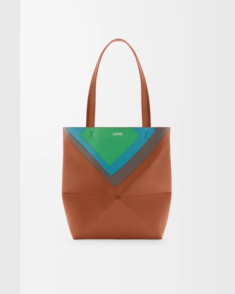 Loewe Medium Puzzle Fold Tote In Nappa Leather skin Mujer Caramel