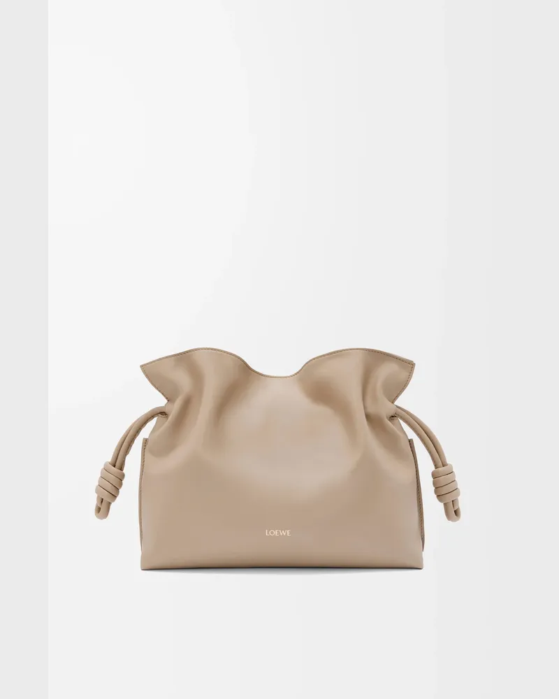Loewe Medium Flamenco Clutch In Nappa Leather skin Mujer Sand