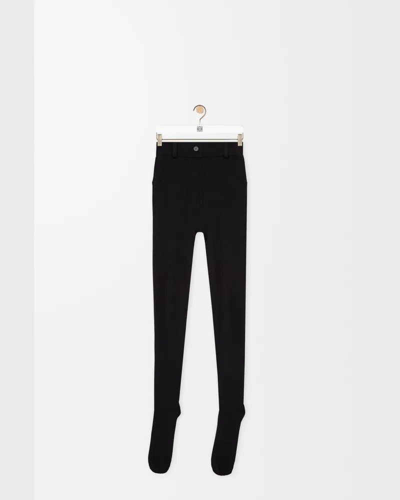 Loewe Leggings In Viscose Blend Size Mujer Black