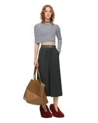 Loewe Luxury Cropped trousers in wool Anthracite