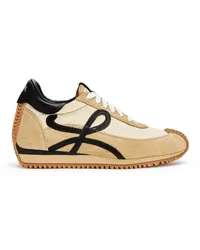 Loewe Luxury Flow Runner in nylon and suede Gold