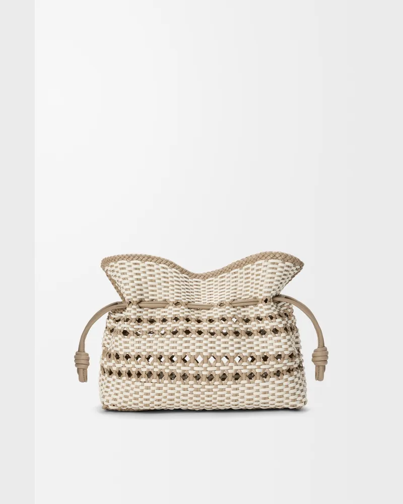 Loewe Medium Flamenco Clutch In Woven Nappa Leather skin Mujer Soft